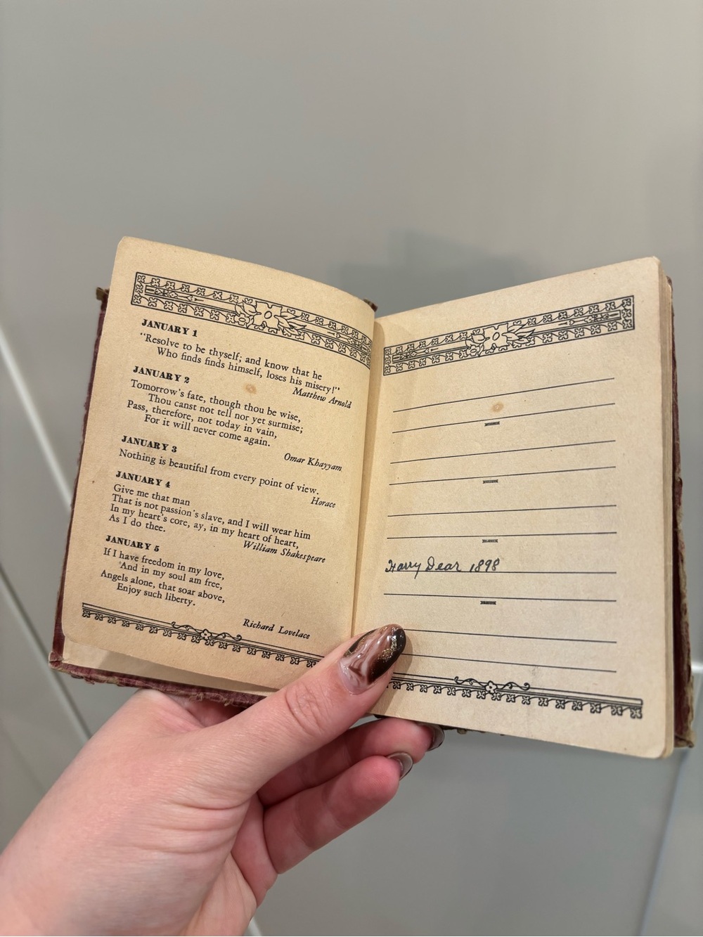 Early 1900’s birthday book